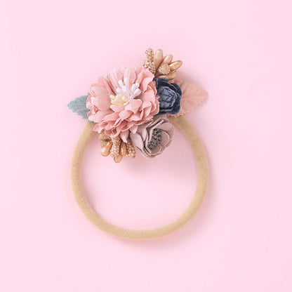 Baby Floral Decoration Elastic Hair Rope