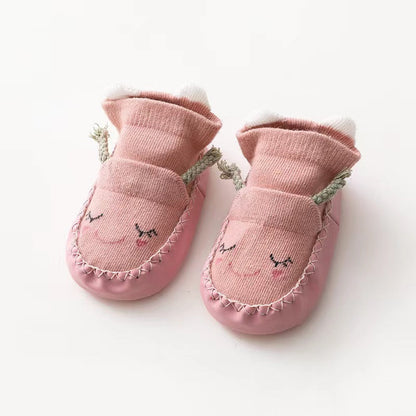 Cartoon Embroidered Pattern Toddle Socks Shoes