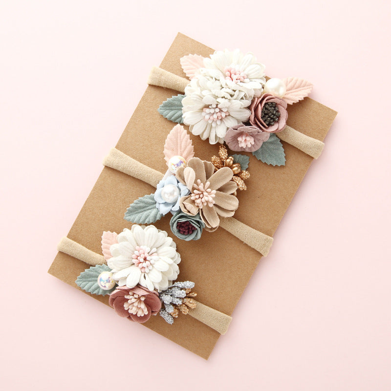 Baby Floral Decoration Elastic Hair Rope
