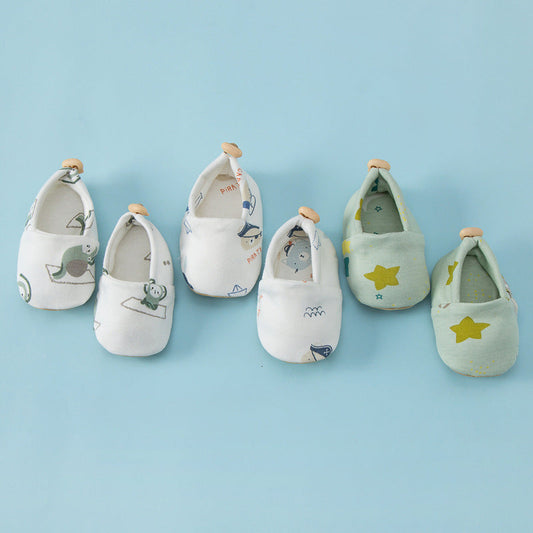 Hot Selling Baby Simple Cartoon Print Soft Sole Anti-slip Shoes
